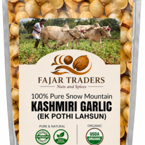 Fajar Traders Snow Mountain Kashmiri Garlic (Ek Pothi Lahsun) – 100% Pure & Natural 500g