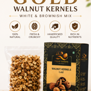 Fajar Traders Premium Gold Walnut Kernels (500g) – Fresh, Crunchy & Nutrient-Rich Akhrot Giri