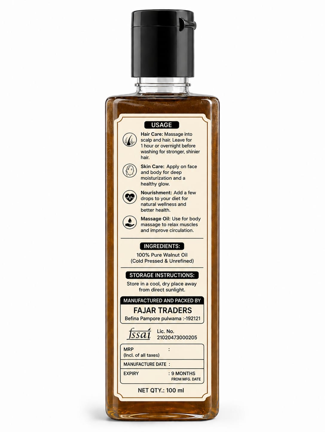 WALNUT OIL|100ML|FAJAR WALNUT OIL - Image 2